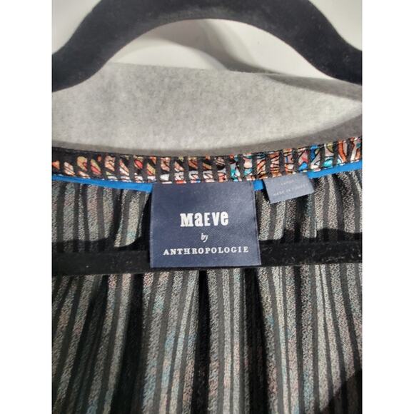 Anthropologie Maeve Madeira Burnout Blouse Top Women's Sz Large Colorful - Picture 6 of 10